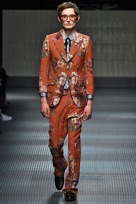 gucci floral suit